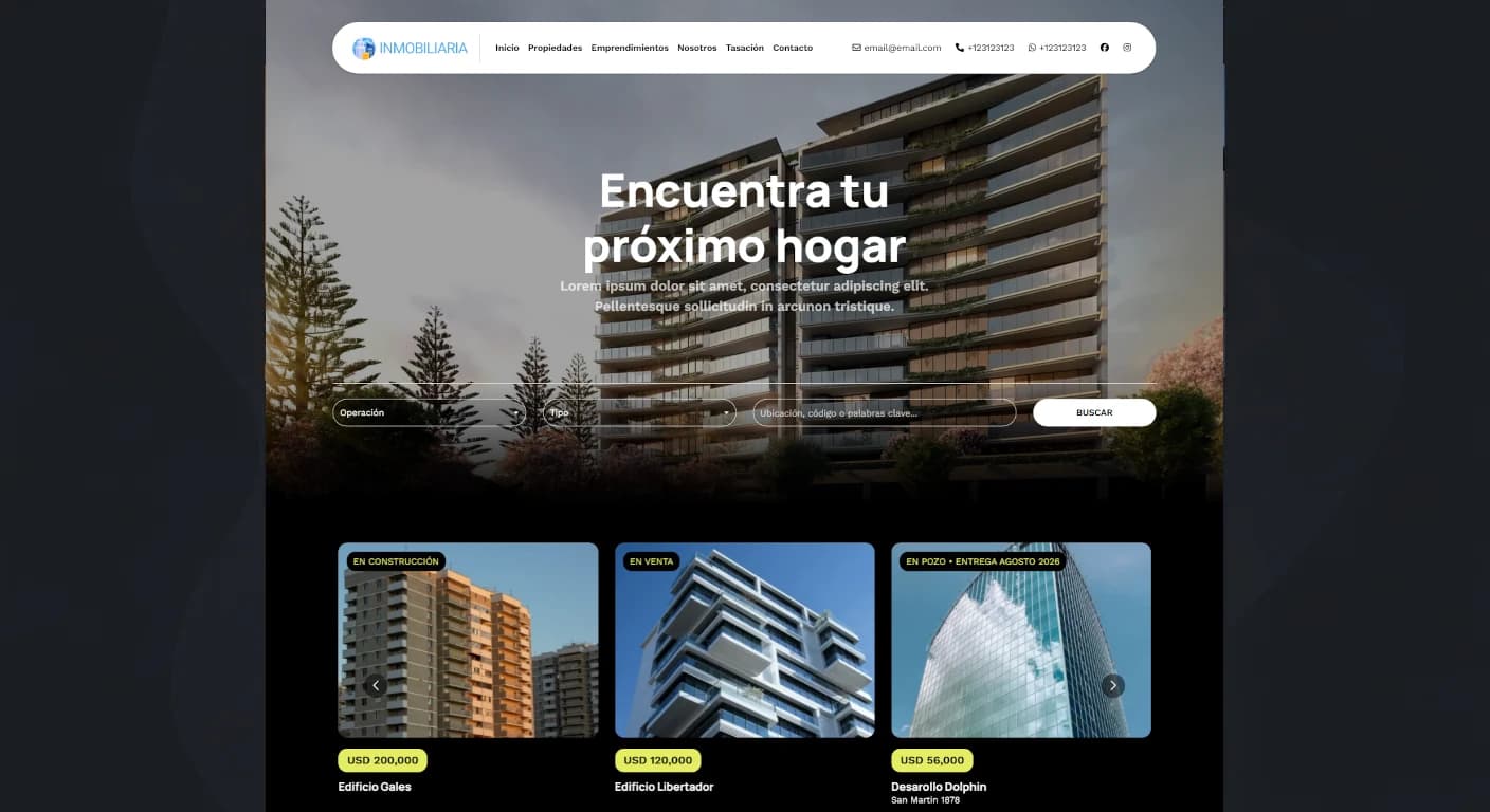 Sitio inmobiliario